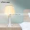 LED wireless portable  Amazon Fabric table lamps european decor aluminium base table lamp for home office