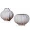 Wholesale Fashion Large White Round Garlic Simple Ceramic Flower Vase For Living Room