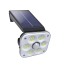 54/138 LEDs Outdoor Solar Wall Lamp Powered Sunlight 3 Heads Remote Control Waterproof LED lamp For Garden Courtyard Street Lamp
