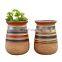 Creative simple handiwork meaty breathable ceramic flowerpot medium size coarse pottery