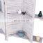 4 Panel Room Dividers and Folding Privacy Screens with Shelves