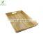 Multifunctional Customized Reversible Acacia Wood Serving Tray Bed Desk Food Tray with Handles