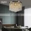 HUAYI Custom Light Luxury Style Large Restaurant Lobby Indoor Gold K9 Copper Brass Crystal Chandelier
