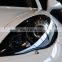 Front Headlight Headlamp Transparent Lens Cover Lampshade  Silver Border Fit For Porsche Panamera 2010-2014