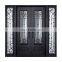 China factory custom design residential exterior security double metal wrought iron entry doors