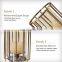 Metal Wire Gold Glass Candle Holder