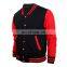 Baseball lettermen varsity jacket for men with leather sleeve custom embroidery patched logo