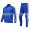 Black high quality Customize Logo Cotton Polyester track suits with mesh inner for men Zipper jackets with Joggers