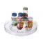 Kitchen Pantry Countertops Lazy Susan Cabinet Turntable Spice Rotating Organizer Plastic Clear Tray Storage Rack