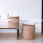 Hot Sale Multiuse Water Hyacinth Plant Holder Storage Laundry Basket With Easily Carring Handle