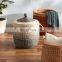 Hot Sale Ombre Seagrass Laundry Tote Basket With Lid Wholesale