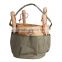 Multi Pocket Garden Tool Bag Heavy Duty Green Polyester Garden Tool Tote Bag