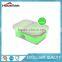 2 Sections Square Silicone Lunch Box Container School Picnic with spork