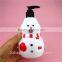 Christmas product snowman shaped bottle for cosmetics packaging