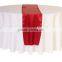 red wedding satin table runner