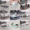 Fancy oval bent glass coffee table