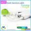 Useful convient multi phone cable in a silicon ball ,4 in 1 mobile phone cable