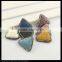 LFD-0098B Wholesale Mixed Color Natural Volcanic Stone Pave Rhinestone Crystal Triangle Connector Beads Jewelry Making