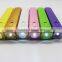 Best gift different colors portable power bank 2600mAh Power Bank for mobile phone with led torch