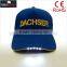 100% cotton 6 panels red cap with built-in LED light
