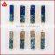 Bicolor titanium druzy bar connector-blue, silbver, green