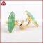 Fashion marquise natural chrysoprase ring