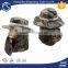 Customized face mask fishing wholesale blue camo bucket hat
