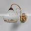 Fashion design milk withe glass ceiling lamp with french gold edge
