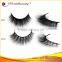 mink fur false eyelash 3D mink strip eyelash custom packaging private label wispy eyelash with glue