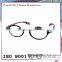 Retro style with pattern temples and metal hinge eyeglasses