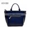 2016 elegant fashion leather handbags with outside pockets for women