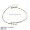 BXA-0932 925 Silver Religion Bracelet with Silver Tiger-eye and Small Charm religion symbol