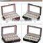several slots leather watch winder box
