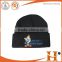 2015 New Fashion Customize embroidery logo knitted beanie hat winter hat