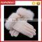 V-366 Stylish women slap-up wool winter warmer gloves with flower magic finger golves