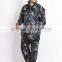pvc and poly camouflage raincoat for outdoor military rainsuit