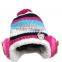 Winter Striped Knit Beanie for Kids Crochet Wool Hats Funny Children Hats