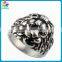 Custom pure gold plated jewelry steel ring titanium stainless steel polished man signet ring