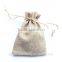 Natural Hemp Bag with ties, Simple Jewelry Small Gift Packaging Pouches 8.5cm*11.5cm