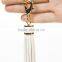 10-12cm Custom Genuine Leather Tassel Bag Charm Chain Gold Silver Choose One Quality Choice
