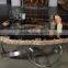 Unique designer coffee table of petrified wood