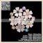 Artificial Six Flower Pink Crystal Brooch Wedding Bridal Corsage Brooch