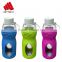 2016 Famous Glass Water Bottle Silicone Sleeve and Silicone Cap For Wholesale,BPA Free Glass water bottle with silicone sleeve