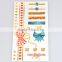 Wholesale waterproof mixed gold and colors temporary metallic body tattoo sticker