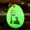 Custom promotion new shine glow in the dark natual stone cartoon kids baby pendant necklace