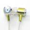 Metal earphones earbud with mic and deep bass stereo mobile earphones