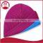 Wool and acrylic made reversible knitted hat