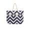 Nautical Rope Handle Tote stripe/chevron cotton beach bag