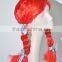 Cartoon Red Dreadloks with two ponytials wig N358