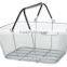 Wire Mesh Stacking Shopping Basket with Handles